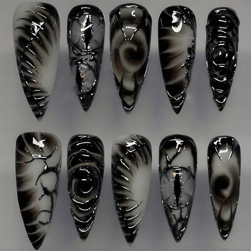 Nail Art Press On - Stiletto Gothic Press On Nails 30Pcs