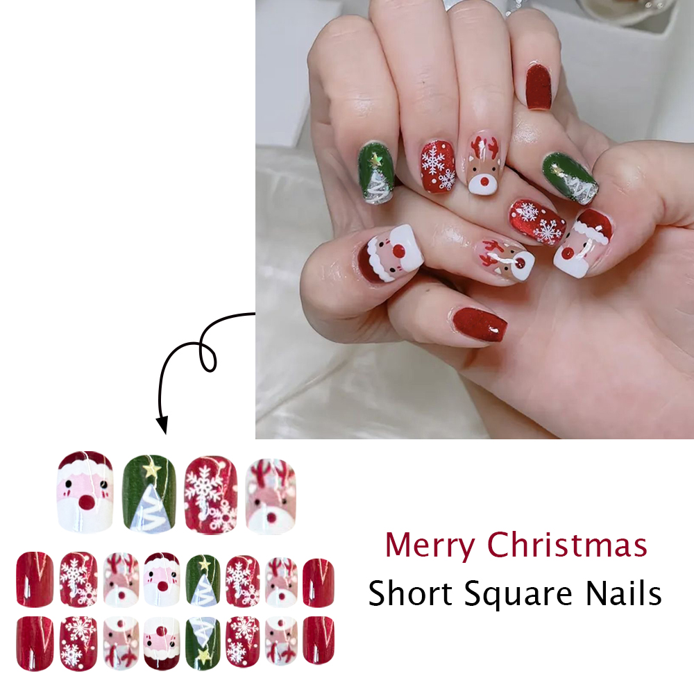 Christmas Press on Nails Santa - Nail Art Press On recension och pris