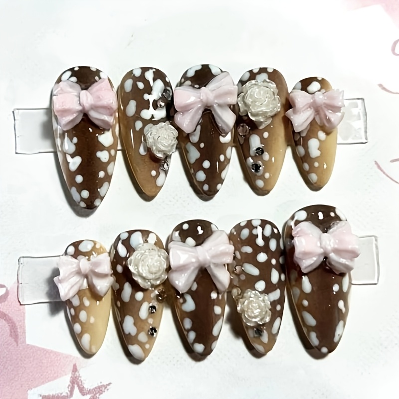 10Pcs Almond Press On Nails, M - Nail Art Press On recension och pris