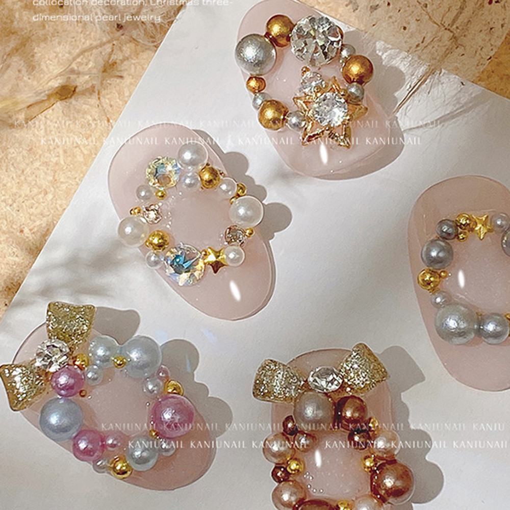 12 colors Mix Size Nail Pearls - Nail Art Valentines Day recension och pris