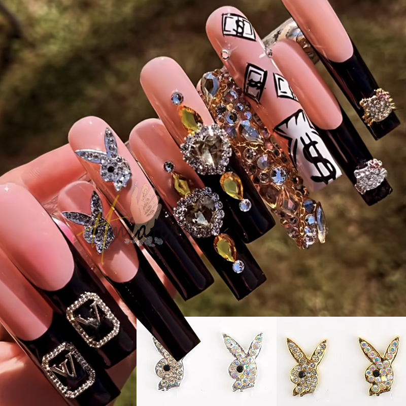 3D Bunny Heads Nail Charms Dec - Nail Art Valentines Day recension och pris