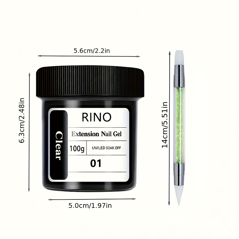 100g Clear Non-Stick Hand Exte - Nail Art Ombre recension och pris