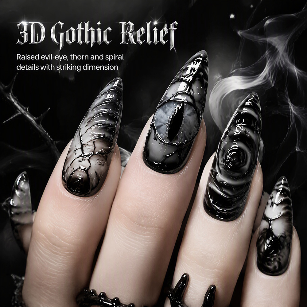 Stiletto Gothic Press On Nails - Nail Art Press On recension och pris