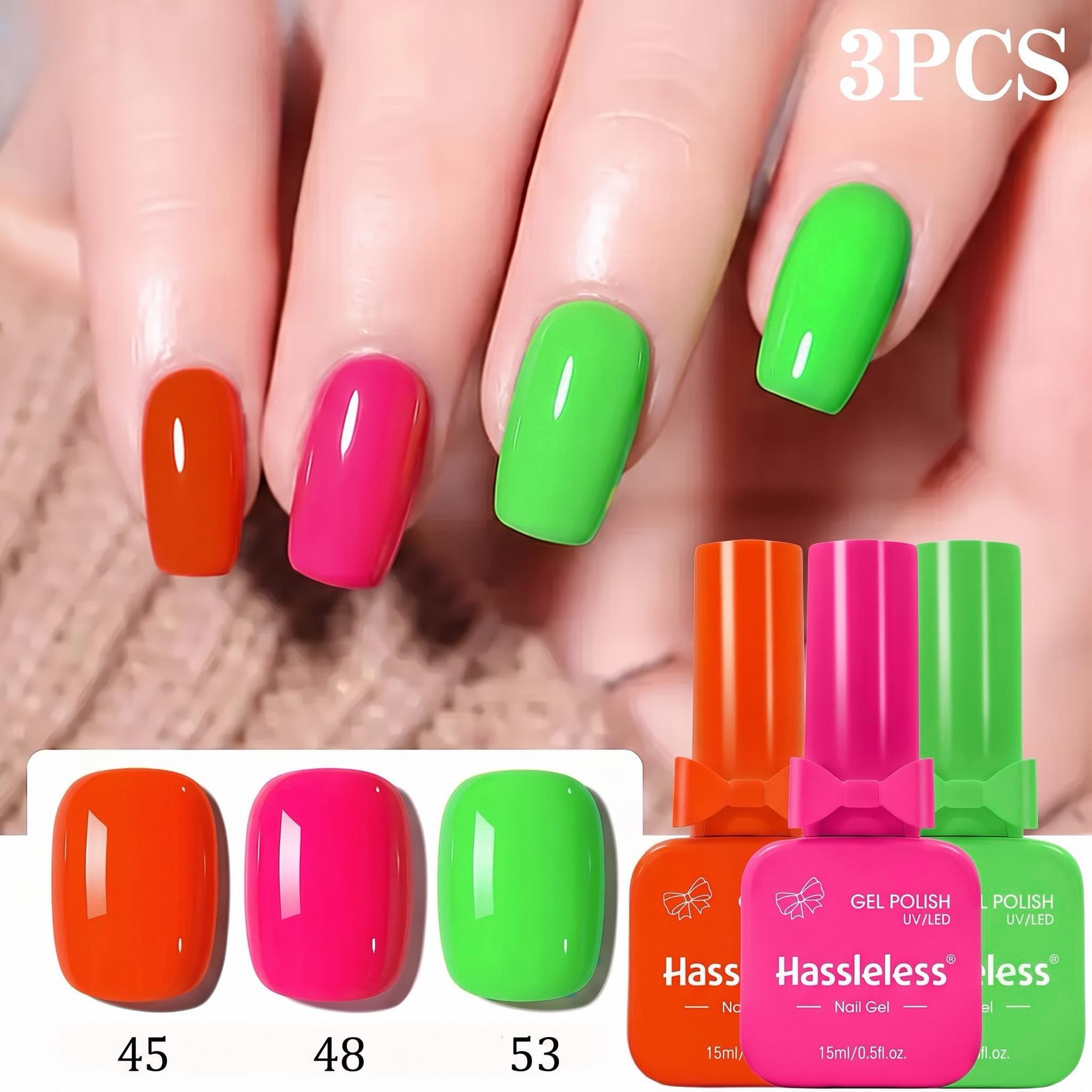 Hassleless 3-Piece Gel Nail Po - Nail Art Orange recension och pris