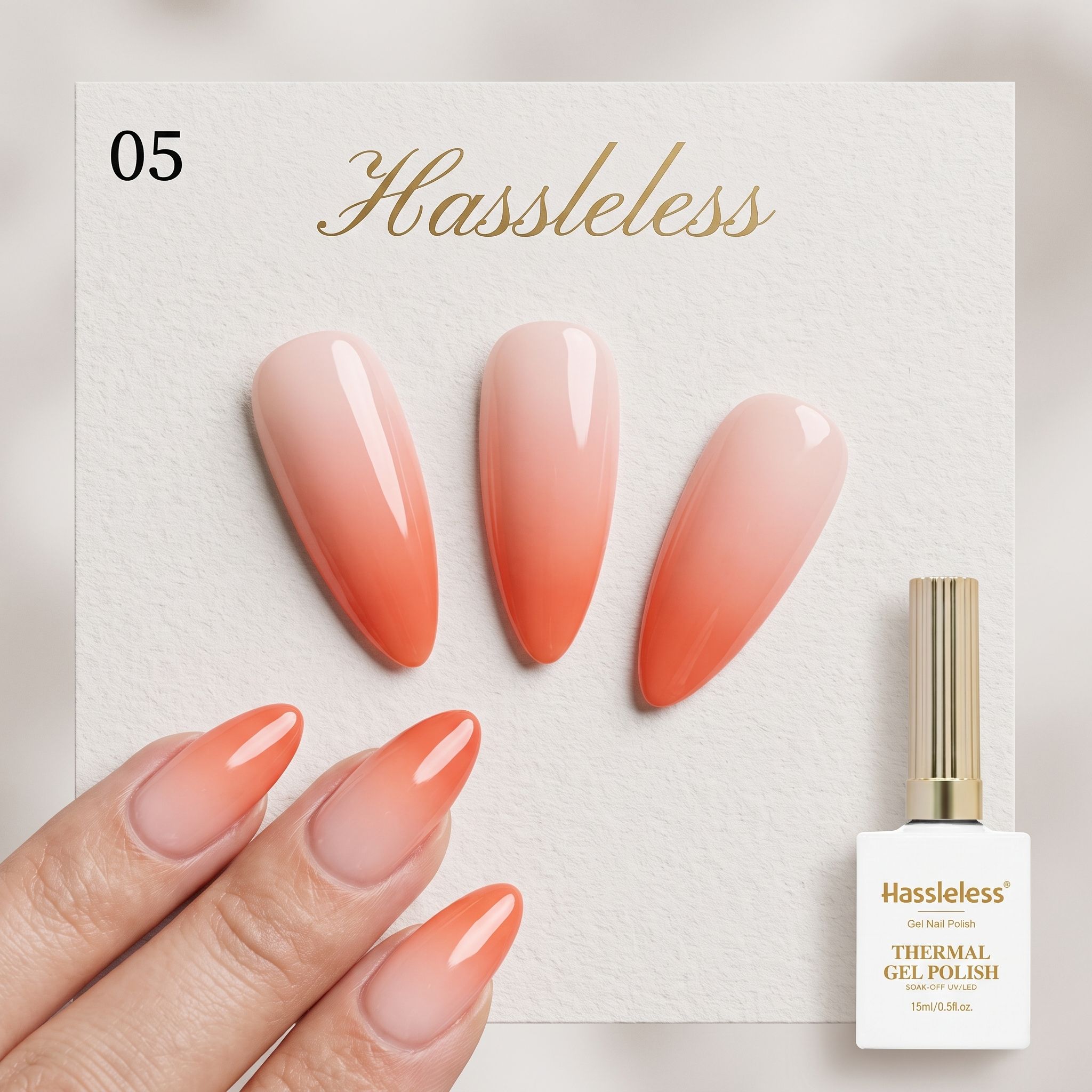 Hassleless Nude Orange Peach T - Nail Art Orange recension och pris
